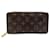 Louis Vuitton Zippy Wallet Brown PVC Cloth  ref.2568406