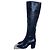 Botas altas de cuero negro Prada con punta afilada