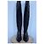 Botas altas de cuero negro Prada con punta afilada - vista 4