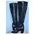 Botas altas de cuero negro Prada con punta afilada - vista 5