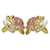 Orecchini Fiore Marchio Coco Chanel D'oro Metallico  - vista 4