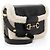 Borsa Piccola Horsebit 1955 in Pelle e Shearling Gucci Nero - vista 2