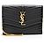 Saint Laurent Matelassé Lammleder Monogramm Sulpice Kettenbörse Schwarz