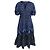 Vestido Midi Cinturón Josefina en Algodón Azul Marino Ulla Johnson