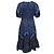 Vestido Midi Cinturón Josefina en Algodón Azul Marino Ulla Johnson - vista 3