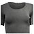 Sandro Strick-Peplum-Bluse aus grauer Viskose - Ansicht 2