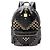 MCM Visetos Studded Stark Medium Rucksack Schwarz