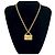 Accessorio Pendente Collana Matelassé Chanel D'oro Metallico - vista 2