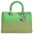 Green large Lady Dior 2way bag Leather  ref.2570537