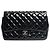 Chanel Borsa Classic Double Flap in pelle verniciata nera 2013 jumbo Nero