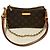 Pochette Louis Vuitton Liv in pelle marrone scuro