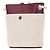 Borsa a secchiello Chloé Key beige e rosso scuro in pelle e lino Bordò - vista 2