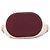 Borsa a secchiello Chloé Key beige e rosso scuro in pelle e lino Bordò - vista 3