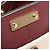Borsa a secchiello Chloé Key beige e rosso scuro in pelle e lino Bordò - vista 4