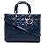 Dior Blau Große Lammleder Cannage Lady Dior