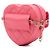 Chanel Mini CC em Couro de Corde Rosa em Forma de Coração Amoroso - vista 2