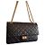 Borsa Chanel 2.55 in pelle di agnello nera con finiture oro Nero