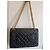Borsa Chanel 2.55 in pelle di agnello nera con finiture oro Nero - vista 3