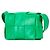 Borsa a Spalla Mini Cassette Maxi Intrecciato di Bottega Veneta Verde - vista 2