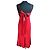 Autre Marque Rotes Abendkleid aus Seide mit Schleife
