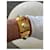 Bracelet Yves Saint Laurent en acier doré avec cristaux et perle  - vue 9