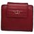 Vintage Dior Leather Wallet Red Dark red