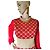 Abito lungo rosso in jersey e lurex oro Pierre Balmain - vista 5