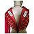 Abito lungo rosso in jersey e lurex oro Pierre Balmain - vista 7
