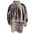 Autre Marque Lammfellmantel Taupe mit Lederbesatz - Ansicht 4