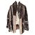 Autre Marque Lammfellmantel Taupe mit Lederbesatz - Ansicht 6