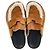 Mules Hermès Go in suede di capra marrone con fodera in shearling Rosso - vista 3