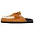 Mules Hermès Go in suede di capra marrone con fodera in shearling Rosso - vista 4