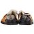 Mules Hermès Go in suede di capra marrone con fodera in shearling Rosso - vista 5