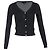 Theory V-Ausschnitt Knopf-Cardigan aus schwarzer Wolle
