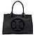 Bolso tote de nylon con logo Tory Burch en cuero patentado