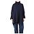 Crimson Navy blue oversized cashmere poncho - One size