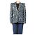 Autre Marque Blaue Cord-Jacke mit Paisley-Muster - Größe UK 12
