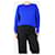 Loro Piana Blauer Pullover mit Kontrastpaspel - Größe UK 12 - Ansicht 3