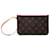 Louis Vuitton Brown Monogram Neverfull Pochette PM Cloth Cloth  ref.2572980