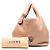Borsa a Spalla Calle Lock in Pelle di Vitello Marrone LOEWE Carne - vista 8