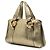 Bamboo Borsa a mano in pelle di vitello metallica dorata Gucci con metallo e bambù D'oro - vista 2