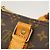 Borsa Boston Keepall Bandoulière 50 Monogram Louis Vuitton Marrone - vista 12