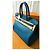 Hermès Birkin 35 Blu Izmir in pelle Taurillon Clemence - vista 3