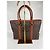 Borsa Tote Sac Weekend PM in pelle Monogram Louis Vuitton marrone 291 - vista 4