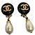 Orecchini in perla finta con motivo Coco Mark vintage di Chanel Nero Bianco D'oro - vista 4