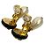 Orecchini in perla finta con motivo Coco Mark vintage di Chanel Nero Bianco D'oro - vista 6