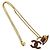 Collana Pendente Accessorio Motivo Cappello Coco di Chanel D'oro Metallico - vista 4