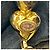 Orecchini a forma di cuore con il logo Coco di Chanel D'oro Metallico - vista 3