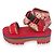 Autre Marque ANNA SUI × Teva Indio Jewel Plattformsandalen Rot - Ansicht 3