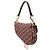Borsa Saddle in tela obliqua rossa Dior Rosso - vista 2
